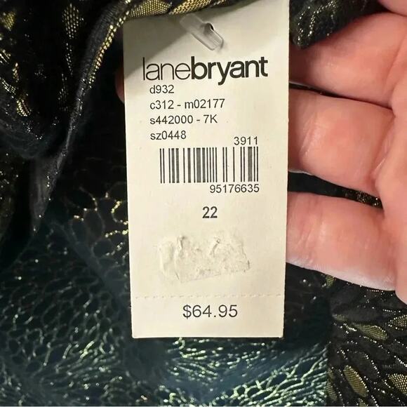 Lane Bryant Womens skirt Gold Black Metallic whimsigoth Y2K Vamp plus size - Picture 6 of 10